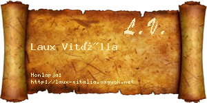 Laux Vitália névjegykártya